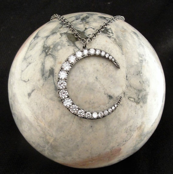 Moon Jewelry Moon Necklace Moon Pendant Crescent Moon Etsy