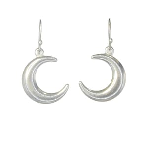 Moon Jewelry, Silver Moon Earrings, Moon Drops, Gothic Jewelry, Crescent Moon Earrings, Crescent Earrings, Gothic Jewelry,Gothic