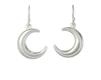 Moon Jewelry, Silver Moon Earrings, Moon Drops, Gothic Jewelry, Crescent Moon Earrings, Crescent Earrings, Gothic Jewelry,Gothic