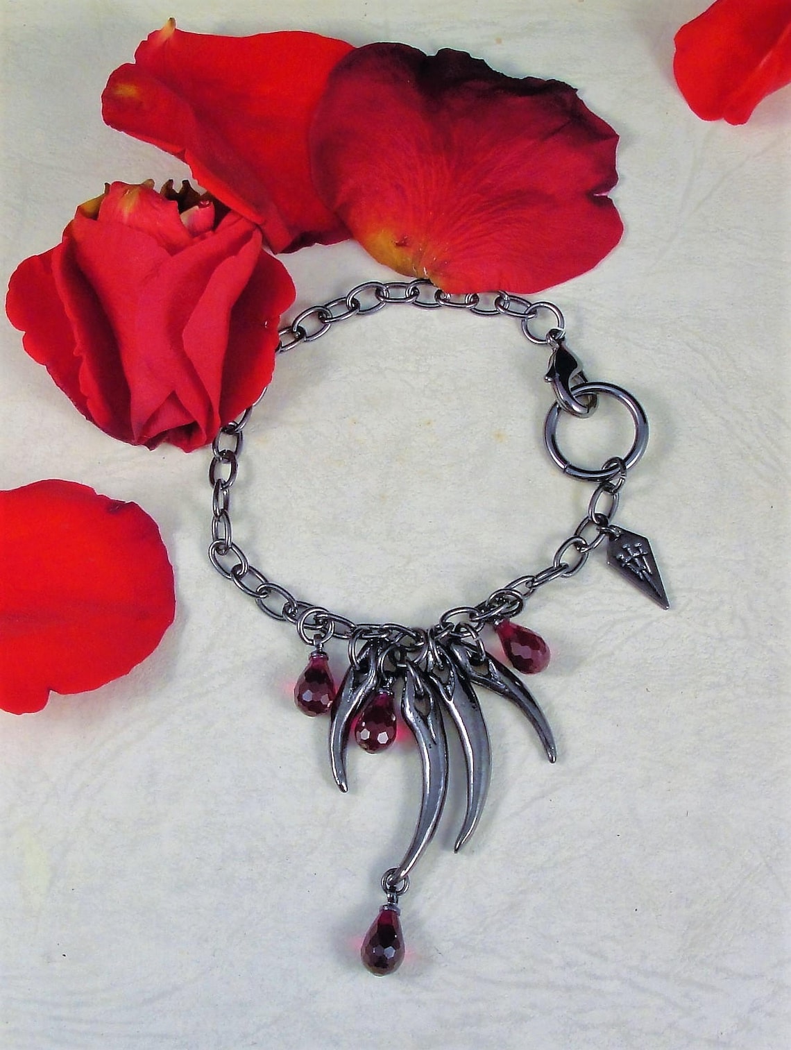Gothic Wedding Jewelry Black Fang Bracelet Gothic Bride Etsy
