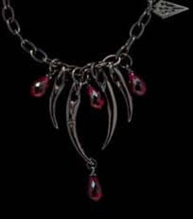 Gothic Wedding Jewelry Black Fang Bracelet Gothic Bride Etsy