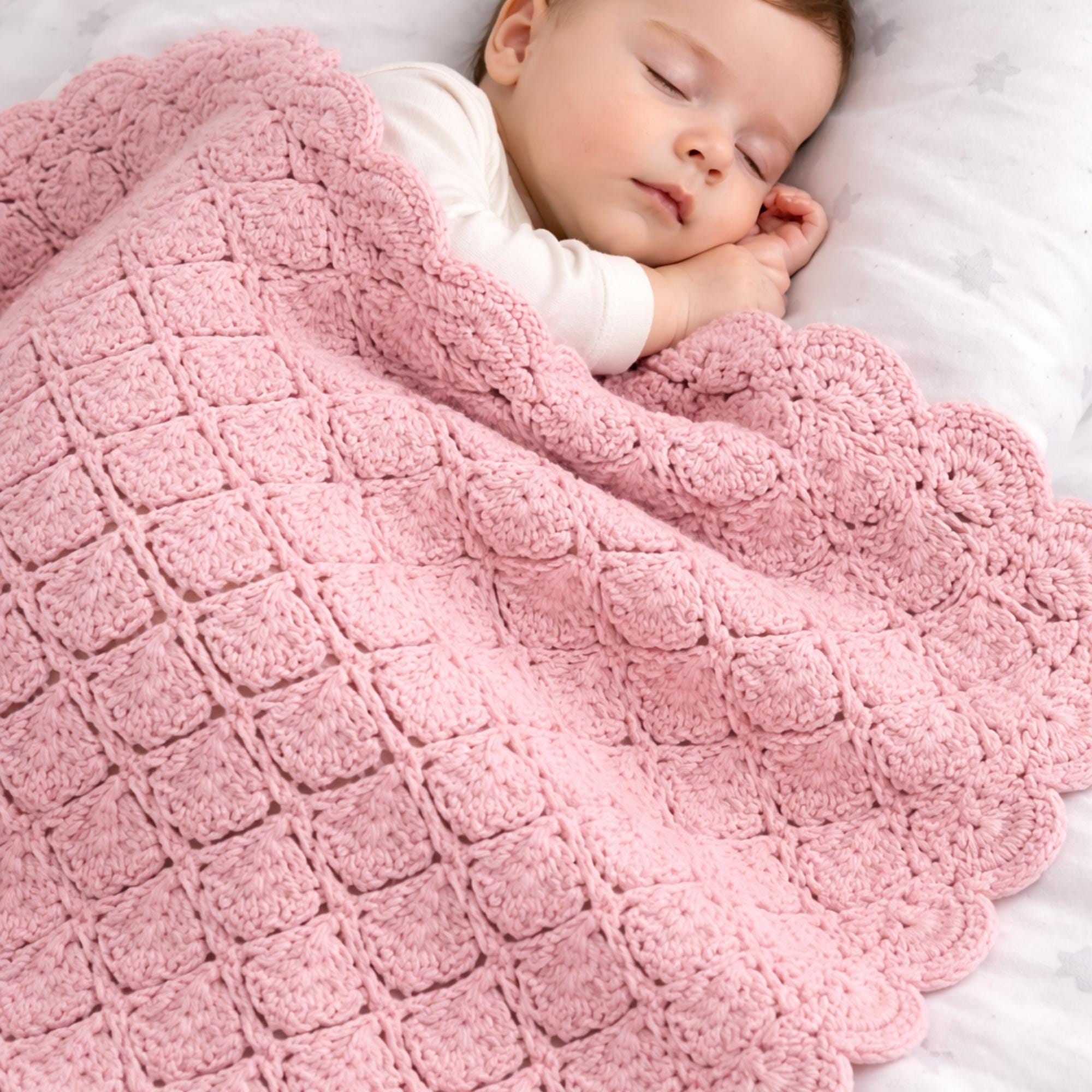 Easy Shell Stitch Baby Blanket Crochet Pattern | Beginner, Single Color ...