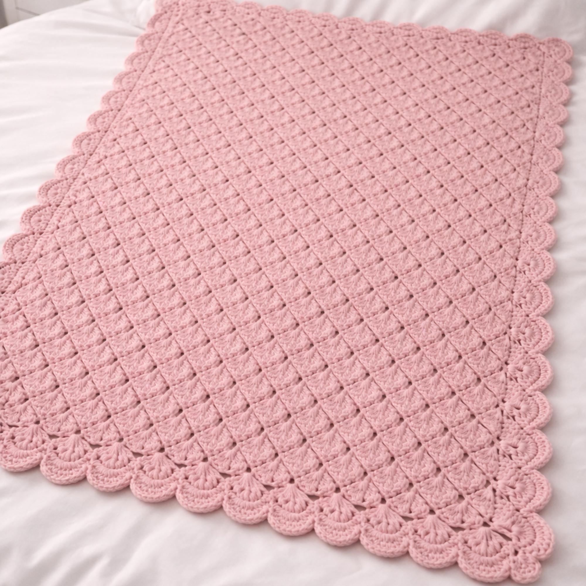 Easy Shell Stitch Baby Blanket Crochet Pattern | Beginner, Single Color ...