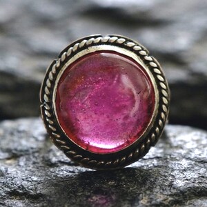 Natural Big Afghan Ruby Men's Ring – Handcrafted Vintage Jewelry 925 Sterling Silver