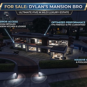 FiveM Dylan's Mansion BRO MLO | Fully Open Luxury Estate Map | Optimized & Ready to Use | Exfil Studios