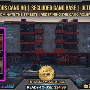 FiveM Bloods Gang HQ MLO | Custom Hood Hideout Map | Optimized & Ready to Use | Exfil Studios