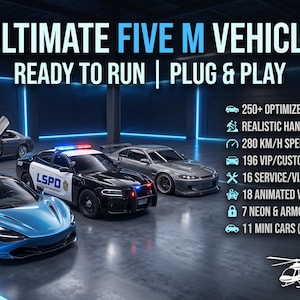 Ultimate FiveM Vehicle Pack | 250+ Custom Cars | Realistic Handling Optimized | Plug & Play | Exfil Studios