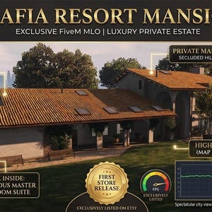 FiveM Mafia Resort Mansion MLO | Custom Cartel Estate Map | Optimized & Ready to Use | Exfil Studios