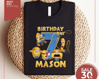 Custom Mega Minion Birthday Shirt | Minion Birthday | Custom BirthdayShirt | Minion Birthday Shirt | Minion Custom Birthday Shirts