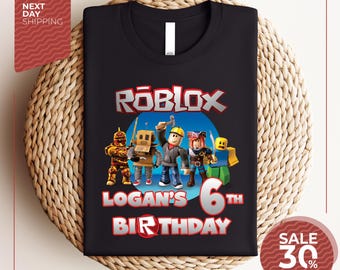 Personalized Roblox Birthday Boy Shirt | Family Birthday Tees | Bday Family Matching | Video Game Birthday Theme | Rblox Birthday Shirt |