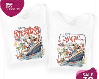 Personalized Disney Cruise Shirt | Mickey and Friends Family Cruise Trip 2026 | Lets Cruise | Disney Wish Dream Magic Wonder Fantasy Destiny