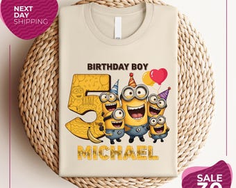 Custom Minion Birthday Shirt | Minion Birthday | Minion Birthday Shirt | Minion Custom Birthday Shirts | Minion Party Tee | Minion