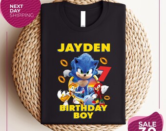 Custom Sonic Birthday shirt | Custom Sonic Shirt | Sonic Family Birthday Shirt | Sonic Kids Shirt | Birthday Party | Sonic Birthday Shirt