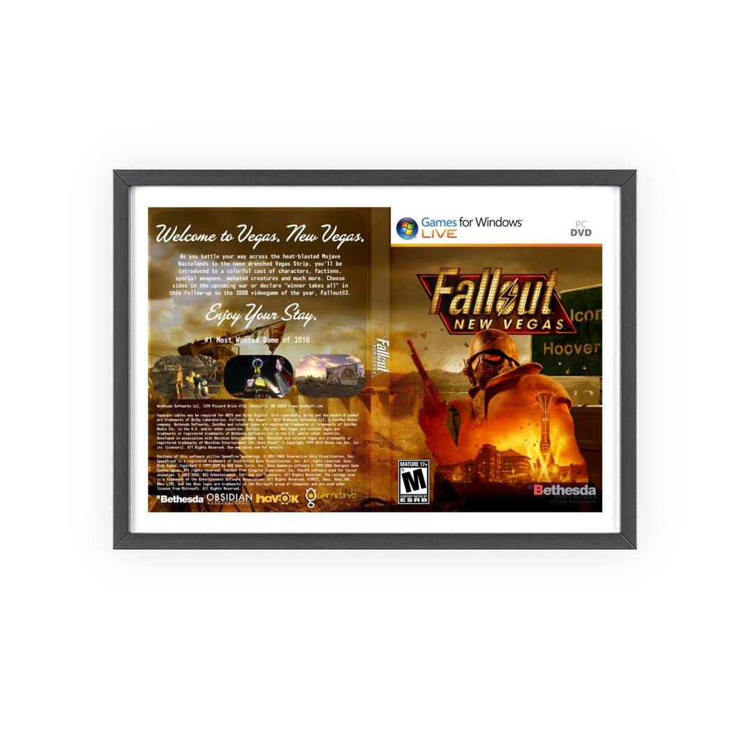 Fallout Newvegas Game Art Redesign - Framed - Etsy