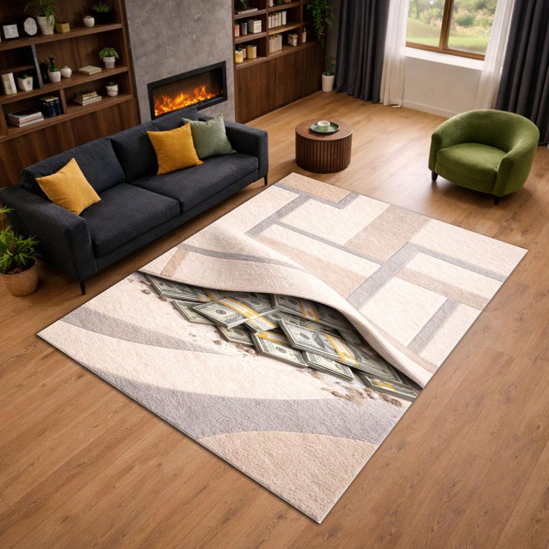 Top Secret Rug Hidden Money Illusion Rug, Secret Cash Stash Carpet, Novelty Floor Mat ...
