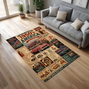 1950's Area Rug - Etsy