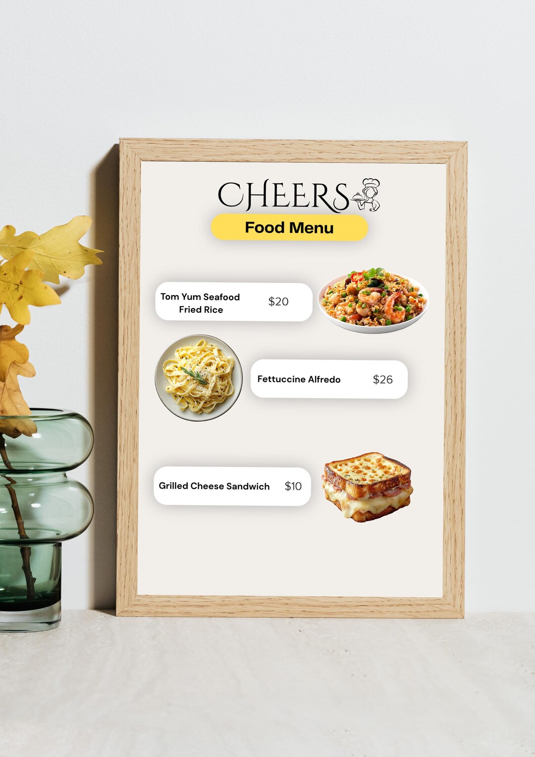 Editable Canva Menu Template | Restaurant Poster | Cafe Price List ...