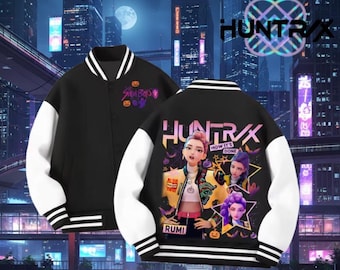 KPop Demon Hunters Jacket – Kids Korean Streetwear Anime Zip Hoodie – Boys Girls Outerwear