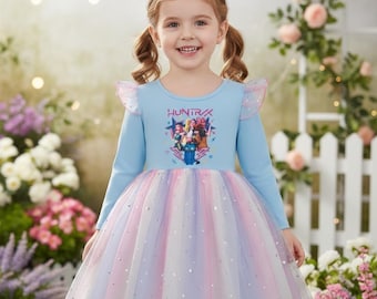 K-Pop Demon Huntrix Kids Dress – Anime Inspired Girls Outfit – Rumi zoye Mira dress