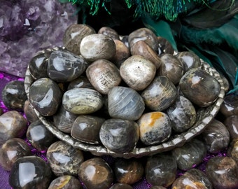 Tumbled Black Moonstone