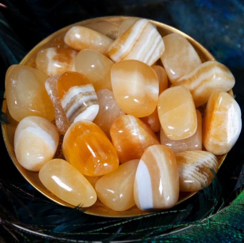 Orange Calcite: Large Tumbled image 1