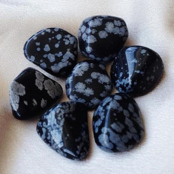 Tumbled Snowflake Obsidian