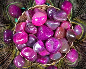 Tumbled Fuchsia Agate