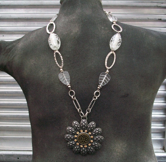 Items similar to Unique Statement Piece, Necklace with Pendant