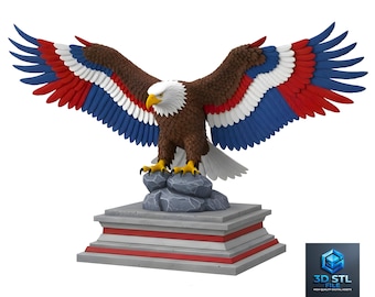 American Bald Eagle STL – Patriotic 4th of July 3D Print File (Digital Download)