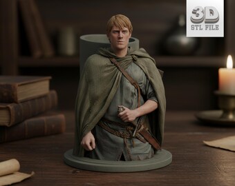 3D Printable Knight Pen Holder STL | Medieval Desk Organizer
