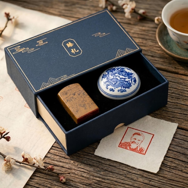 Benutzerdefinierte handgeschnitzter Stein Porträt Stempel, personalisiertes Gesicht Haustier Siegel, Geburtstagsgeschenk