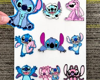 Écussons Stitch and ses amis, écussons thermocollants, écussons pour veste, écusson logo au dos, écussons pour chapeaux