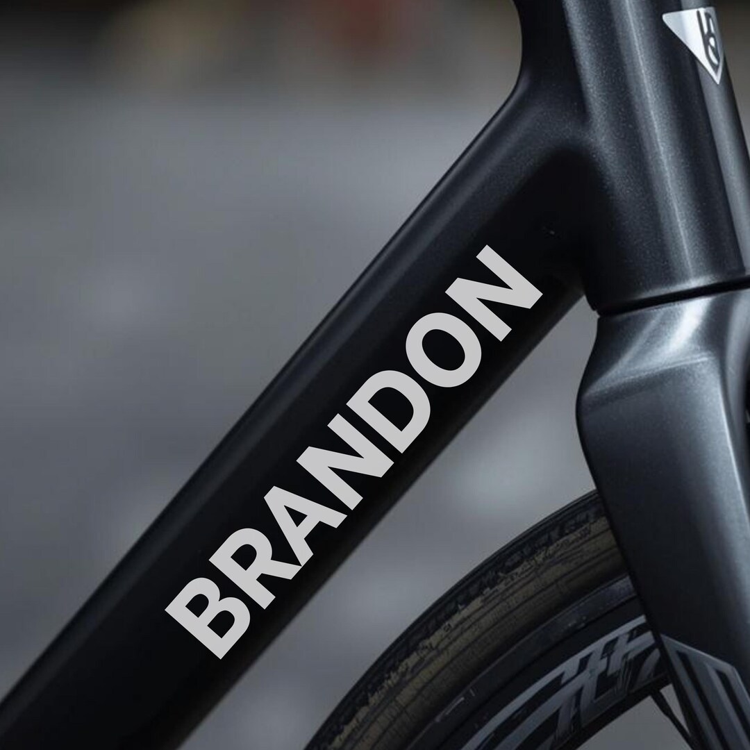 Personalised Bike Name Decals – Custom Bicycle Frame Stickers for Road ...
