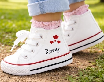 Zapatos infantiles personalizados con nombre – zapatos con purpurina personalizados para niñas y niños – regalo infantil único