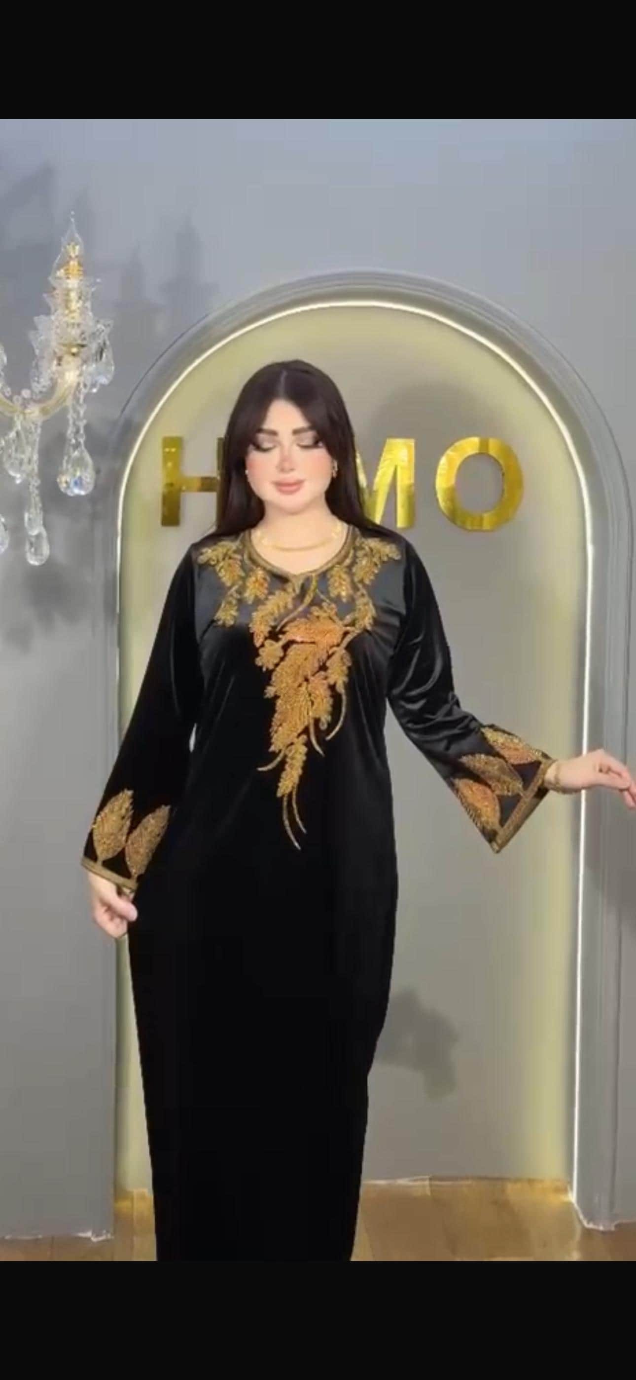 khaleeji evening dresses Henna Party Dress Khaleeji Thobe Caftan 4XL / 60 Inches / Jacket Navy Blue & Inner beige main image 0