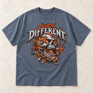 Born Different Skull T-shirt — Grafisch rock-T-shirt