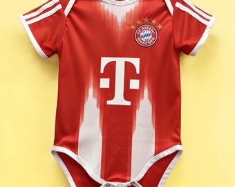 Bayern München voetbalromper - aangepaste retro voetbalromper, cadeau fan baby