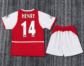 Aangepast Arsenal Henry #14 kindershirt | Retro voetbaltenue 2003-2004