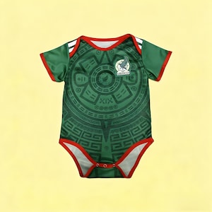 Mexico Aztec Calendar Baby Soccer Onesie | El Tri Baby Bodysuit
