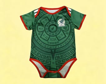 Mexico Azteekse kalender babyvoetbal romper | El Tri-rompertje