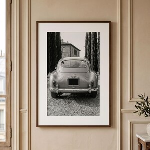 Aston Martin DB2/4 Rear View • Printable Wall Art • Black & White Fine Art Print • Classic Car Photography • Quiet Luxury | Digital Download