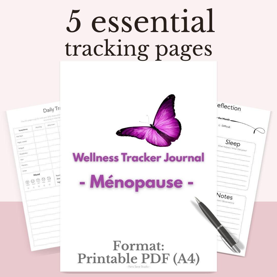 Menopause Symptom Tracker Printable PDF – Wellness & Symptom Journal ...