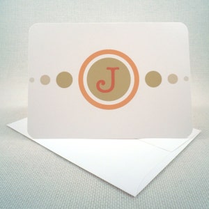 Circles Personalized A6 Stationery Greeting Card with lined envelope