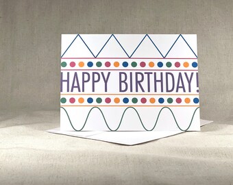 Festive Happy Birthday A6 Greeting Card