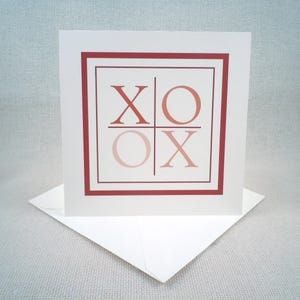 Tarjetas cuadradas XOXO - Juego de 6