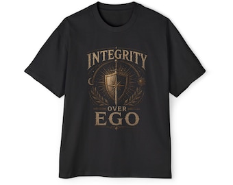 Integrity Over Ego tee | Shield and Laurel Graphic Shirt