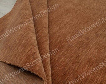 Tapete de lã marrom sólido | Tapete moderno feito à mão | Tapete minimalista de lã | Tapete personalizado para sala de estar | Tapete liso de luxo