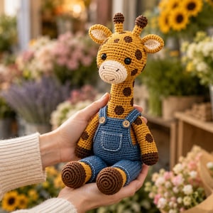 Crochet Giraffe Pattern PDF, Amigurumi Safari Stuffed Animal, Nursery Decor (Instant Download)