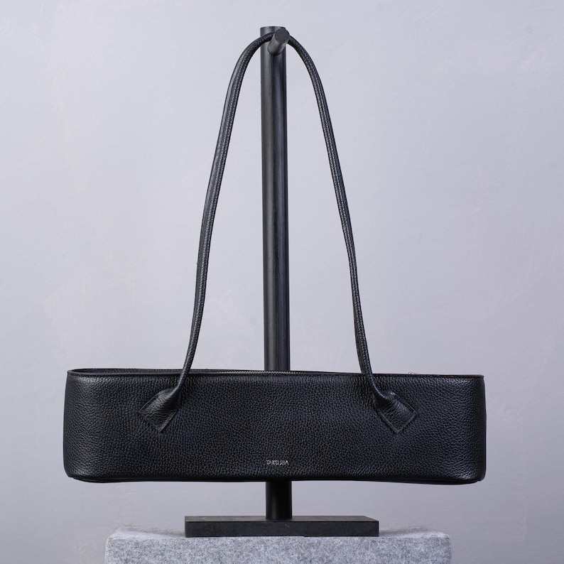 Leather Shoulder Bag handcrafted from Italian leather | Teckelete image 1