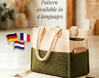 Patrón fácil para bolso de ganchillo / Bolso de ganchillo sencillo para principiantes (Descarga digital)